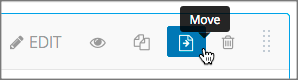 The action icons for components, with the Move icon highlighted.